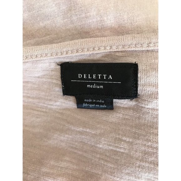 Anthropologie DELETTA Taupe Epaulette Corinthian T - Picture 8 of 8